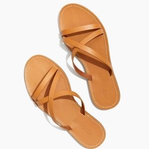 Madewel Skinny Strap Boardwalk Sandal Tan